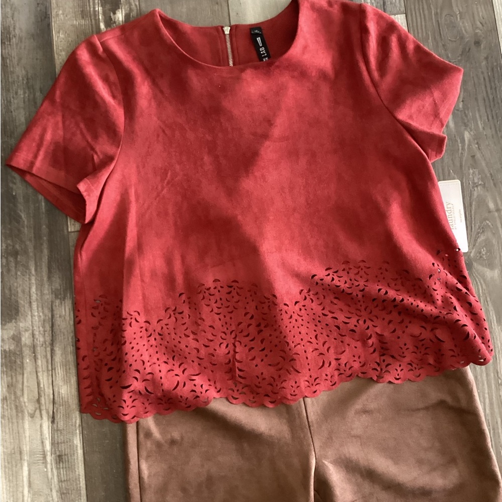 Design Lab brick red top L